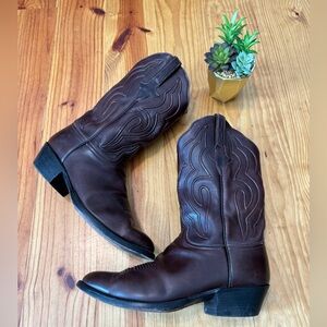 Lucchese Classics Leather Cowboy Boots Mens Size 10 2E EE Brown L1549 64